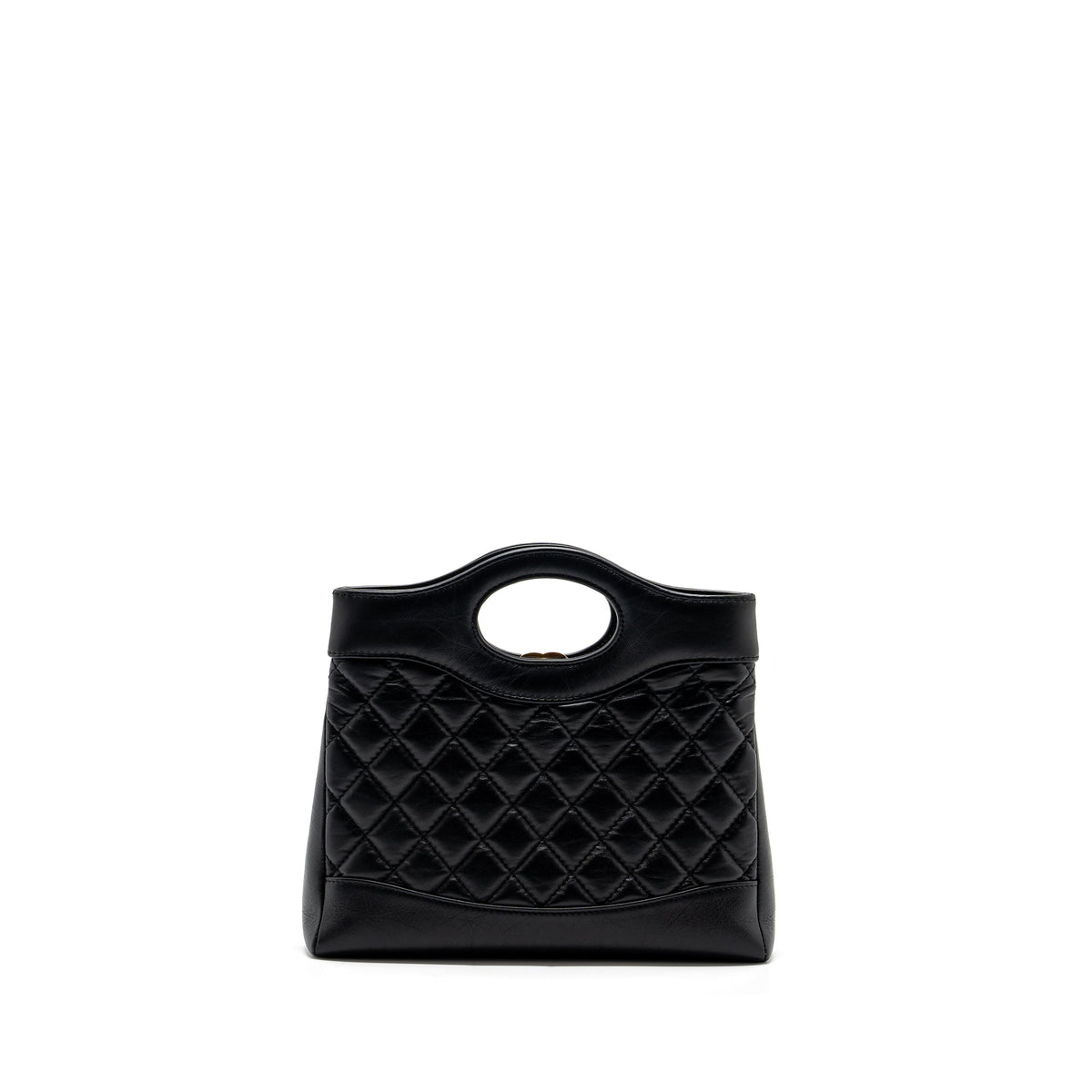 CHANEL 23A MINI 31 BAG CALFSKIN BLACK LGHW (MICROCHIP)