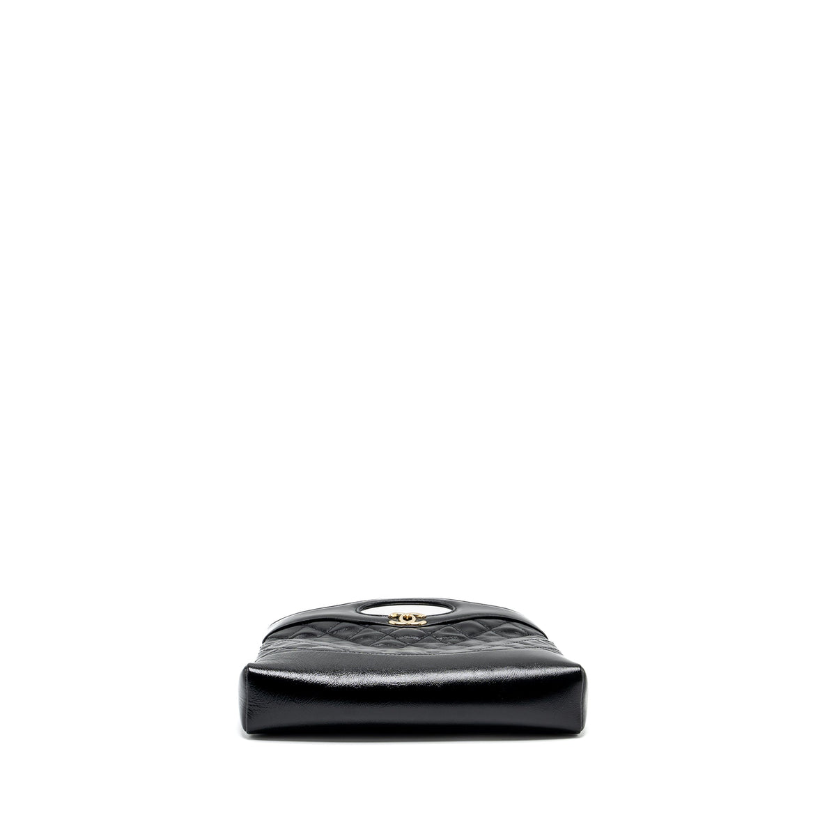 CHANEL MINI 31 BAG SHINY CALFSKIN BLACK LGHW (MICROCHIP)