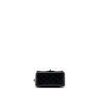 CHANEL CLASSIC MINI SQUARE FLAP BAG LAMBSKIN BLACK LGHW (MICROCHIP)