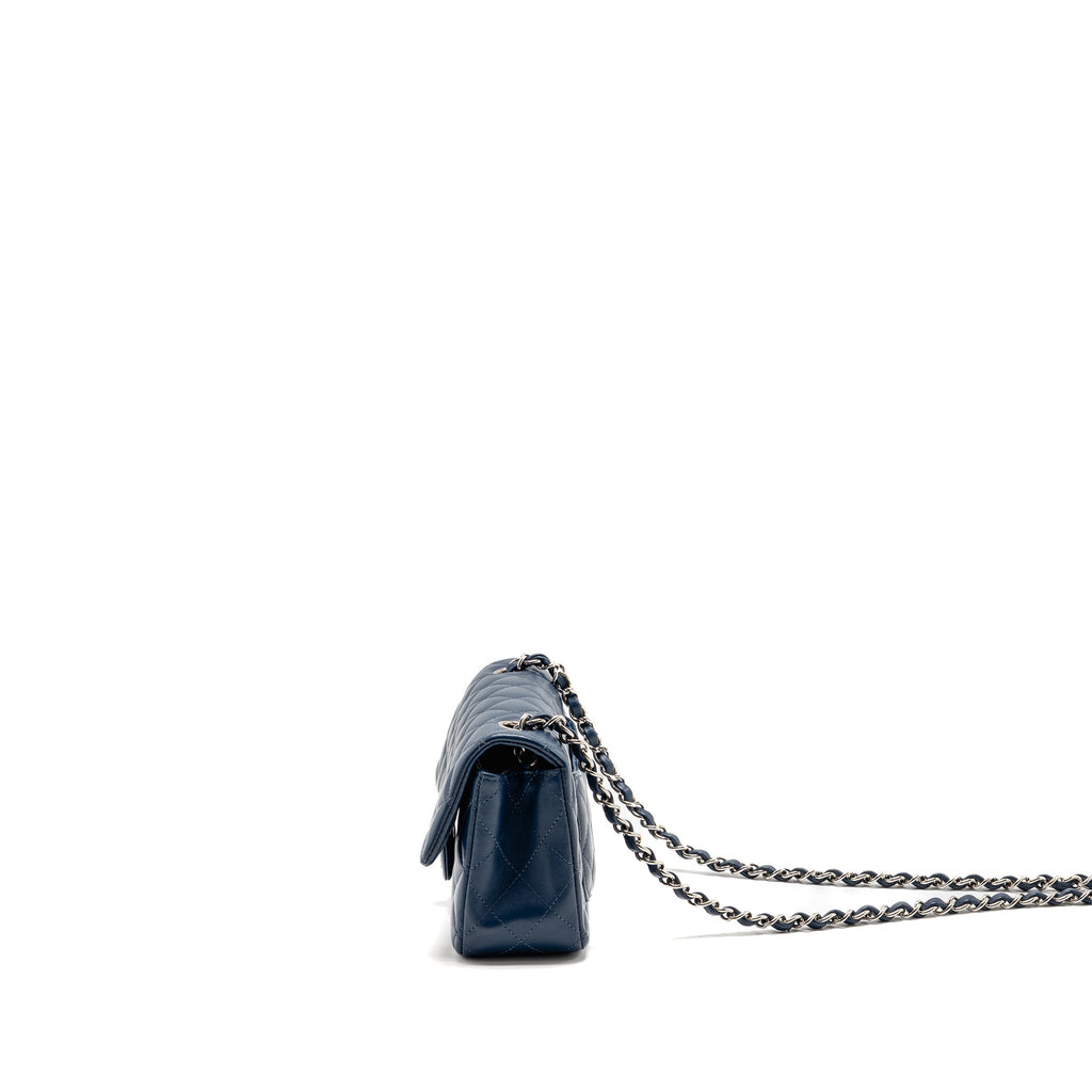 Chanel Mini Rectangular Flap Bag Lambskin Navy SHW