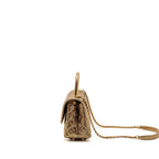 Chanel small coco handle caviar metallic gold GHW