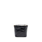 CHANEL MINI 22 BAG SHINY CALFSKIN BLACK GHW (MICROCHIP)