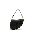 DIOR MEDIUM SADDLE GRAINED CALFSKIN BLACK GHW