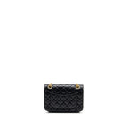 CHANEL MINI 2.55 REISSUE FLAP BAG AGED CALFSKIN BLACK GHW (MICROCHIP)