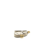 DIOR MINI SADDLE BAG CALFSKIN WHITE GHW