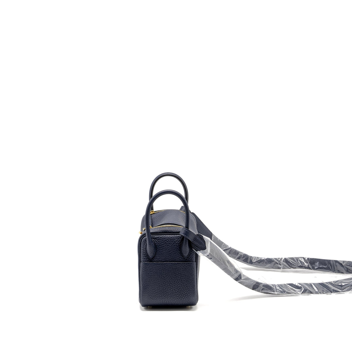Hermes Mini Lindy Clemence Blue Nuit GHW