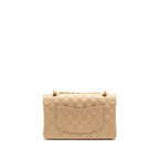 CHANEL MEDIUM CLASSIC DOUBLE FLAP CAVIAR BEIGE GHW