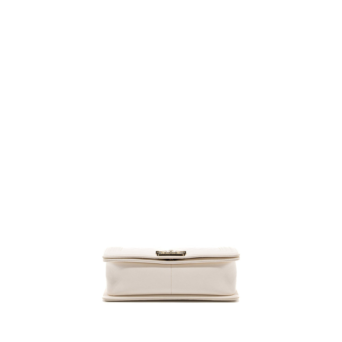 CHANEL MEDIUM LE BOY CAVIAR WHITE LGHW