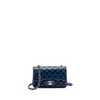 Chanel Mini Rectangular Flap Bag Lambskin Navy SHW