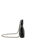 CHANEL MINI 31 BAG SHINY LAMBSKIN BLACK LGHW (MICROCHIP)