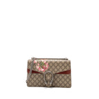 GUCCI DIONYSUS SHOULDER BAG FLOWER PRINTED GG SUPREME CANVAS SHW