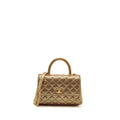 Chanel small coco handle caviar metallic gold GHW