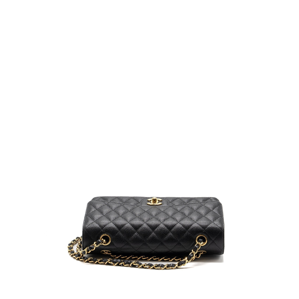 CHANEL MEDIUM CLASSIC DOUBLE FLAP BAG CAVIAR BLACK GHW