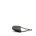 BOTTEGA VENETA MINI TURN POUCH LAMBSKIN BLACK GHW