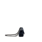 CHANEL SUPER MINI FLAP BAG SEQUIN DARK BLUE / BLACK SHW
