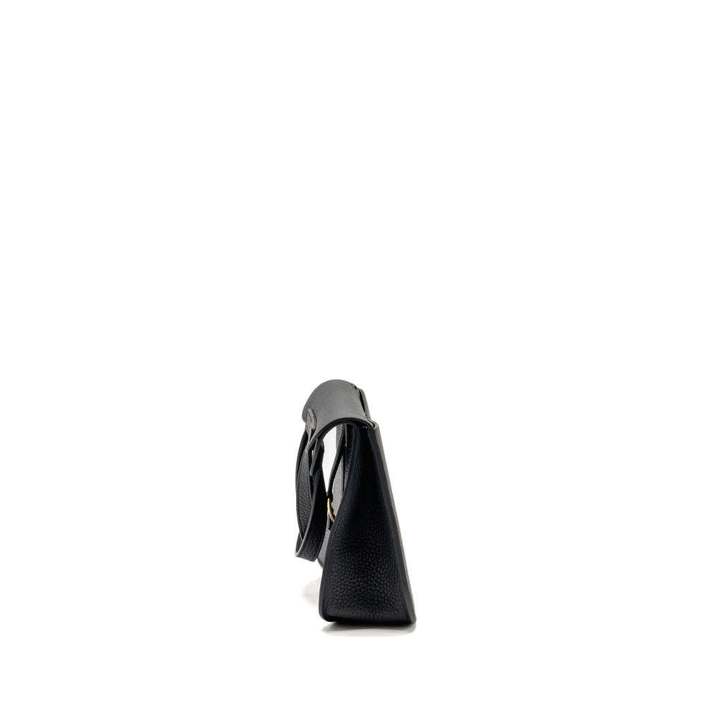 Hermes Halzan 25 Clemence Black GHW