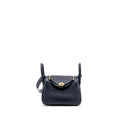 Hermes Mini Lindy Clemence Blue Nuit GHW