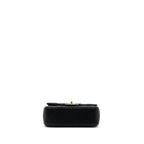 CHANEL 23K PEARL CRUSH MINI RECTANGULAR FLAP BAG LAMBSKIN BLACK BRUSHED GHW(MICROCHIP)