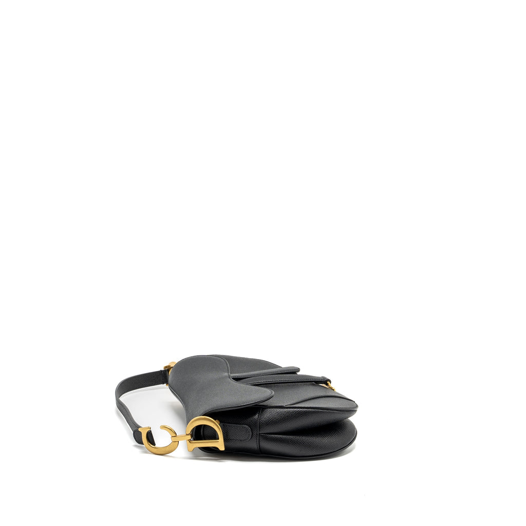 DIOR MEDIUM SADDLE BAG CALFSKIN BLACK GHW