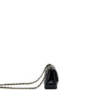 CHANEL CLASSIC MINI SQUARE FLAP BAG LAMBSKIN BLACK LGHW (MICROCHIP)