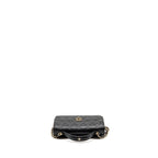 CHANEL 25C QUILTED CC TOP HANDLE MINI BACKPACK CAVIAR BLACK LGHW (MICROCHIP)