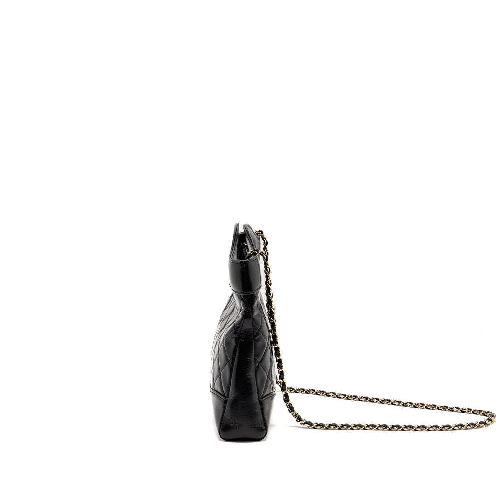 CHANEL MINI 31 BAG SHINY LAMBSKIN BLACK LGHW (MICROCHIP)