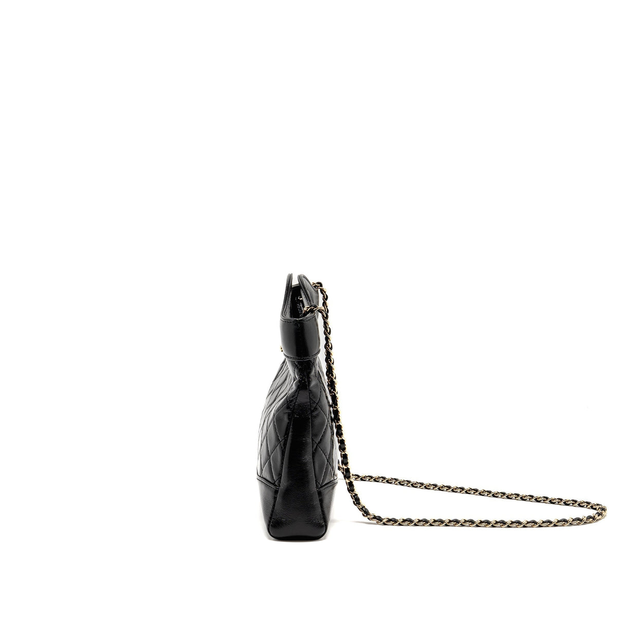 CHANEL MINI 31 BAG SHINY LAMBSKIN BLACK LGHW (MICROCHIP)