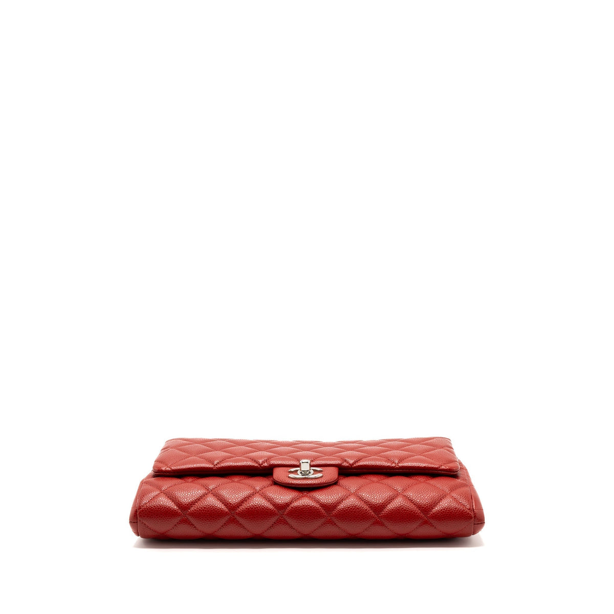 CHANEL TIMELESS FLAP CLUTCH WITH CHAIN CAVIAR RED SHW