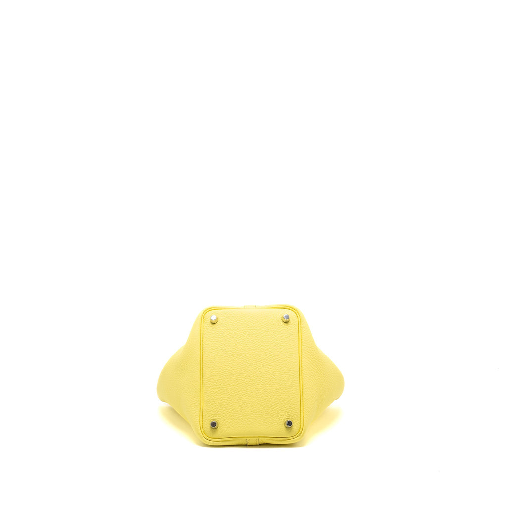 Hermes picotin 18 lock bag clemence / swift limoncello / orange SHW