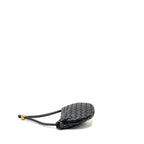 BOTTEGA VENETA MINI TURN POUCH LAMBSKIN BLACK GHW
