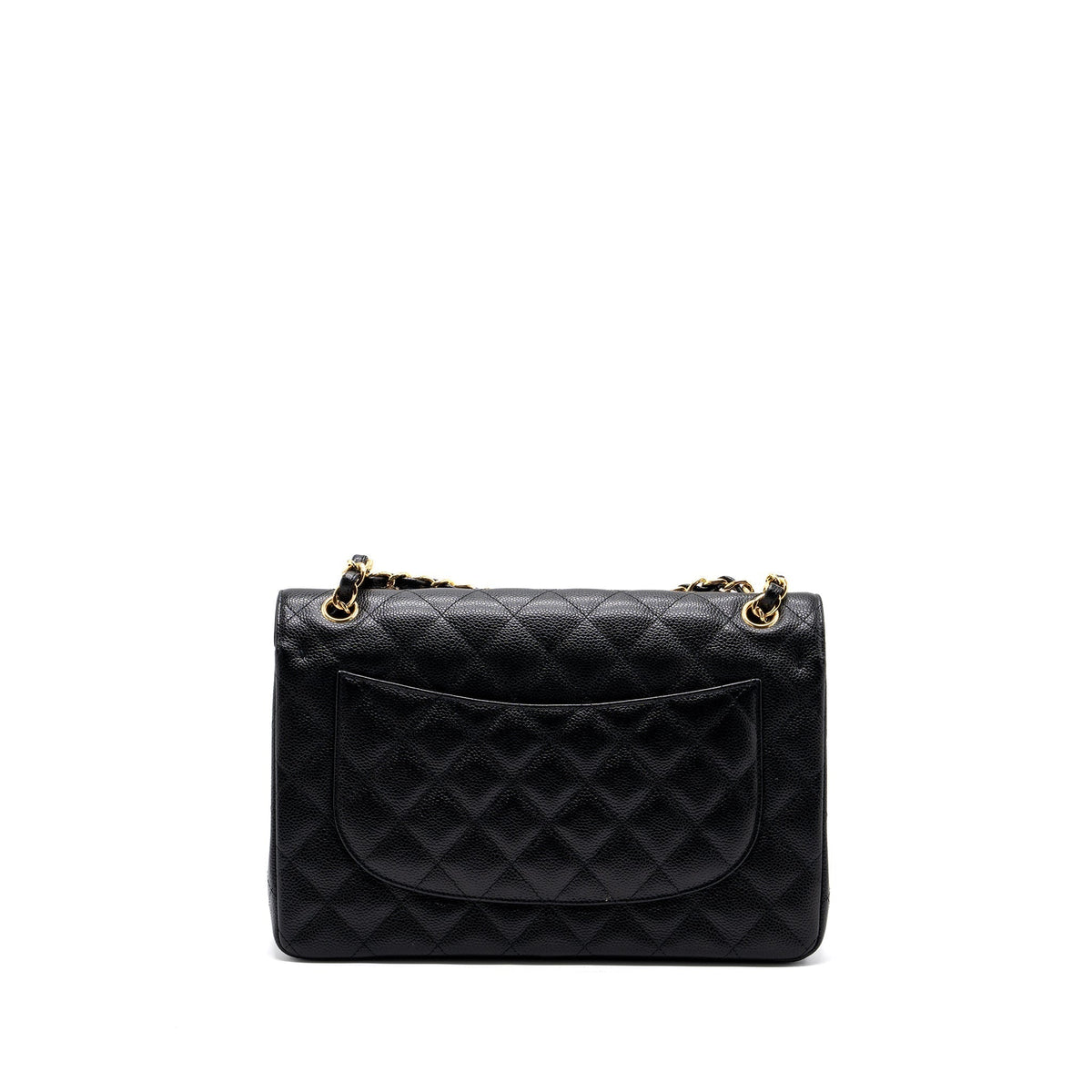 CHANEL CLASSIC JUMBO DOUBLE FLAP BAG CAVIAR BLACK GHW