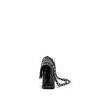CHANEL SMALL CLASSIC DOUBLE FLAP BAG CAVIAR BLACK SHW (MICROCHIP)