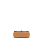 CHANEL MINI RECTANGULAR FLAP BAG LAMBSKIN BEIGE LGHW (MICROCHIP)