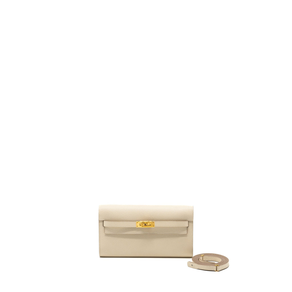 Hermes classic Kelly To Go epsom craie GHW