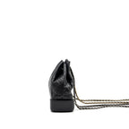CHANEL SMALL GABRIELLE BACKPACK AGED CALFSKIN BLACK MULTICOLOR HARDWARE
