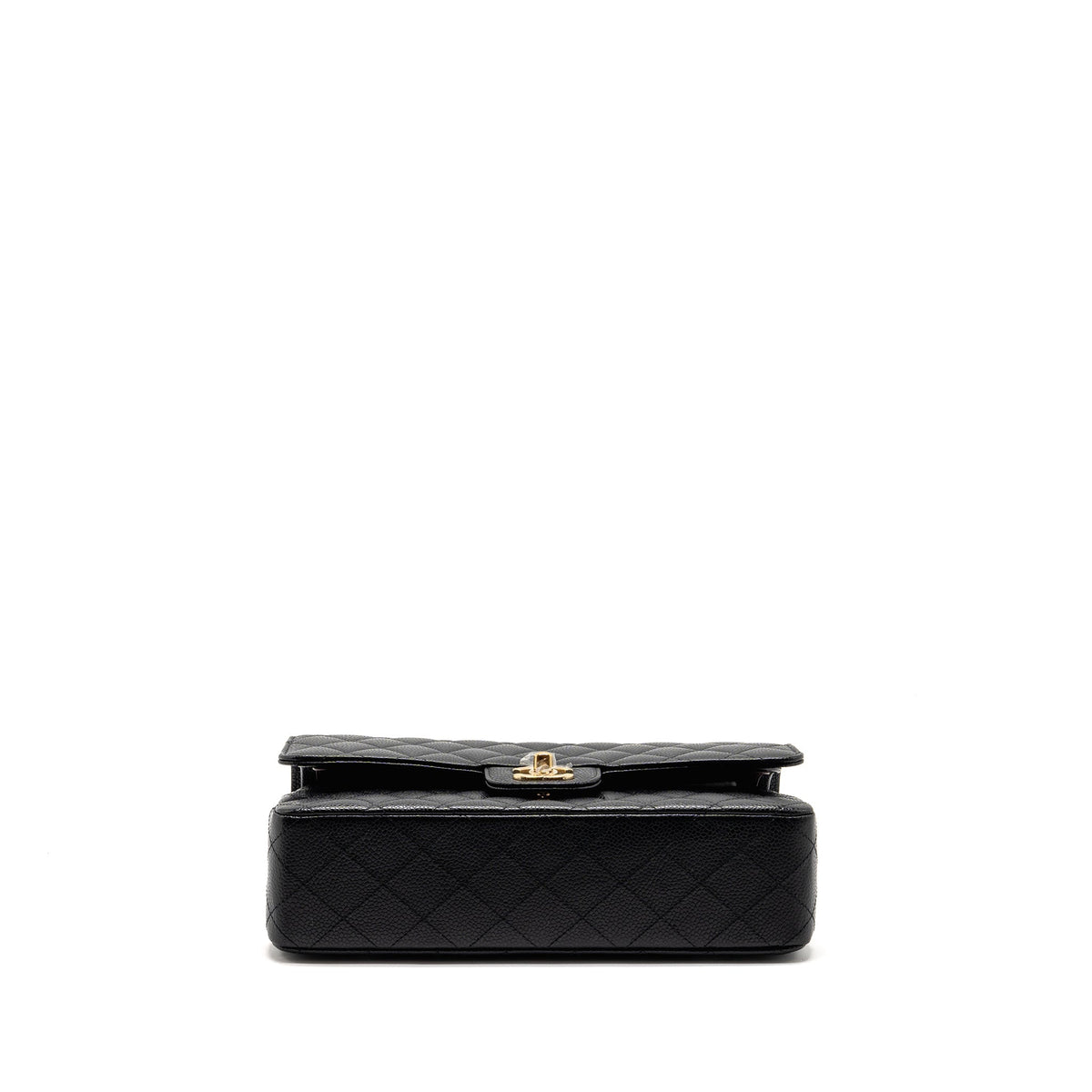 CHANEL MEDIUM CLASSIC DOUBLE FLAP BAG CAVIAR BLACK GHW(MICROCHIP)