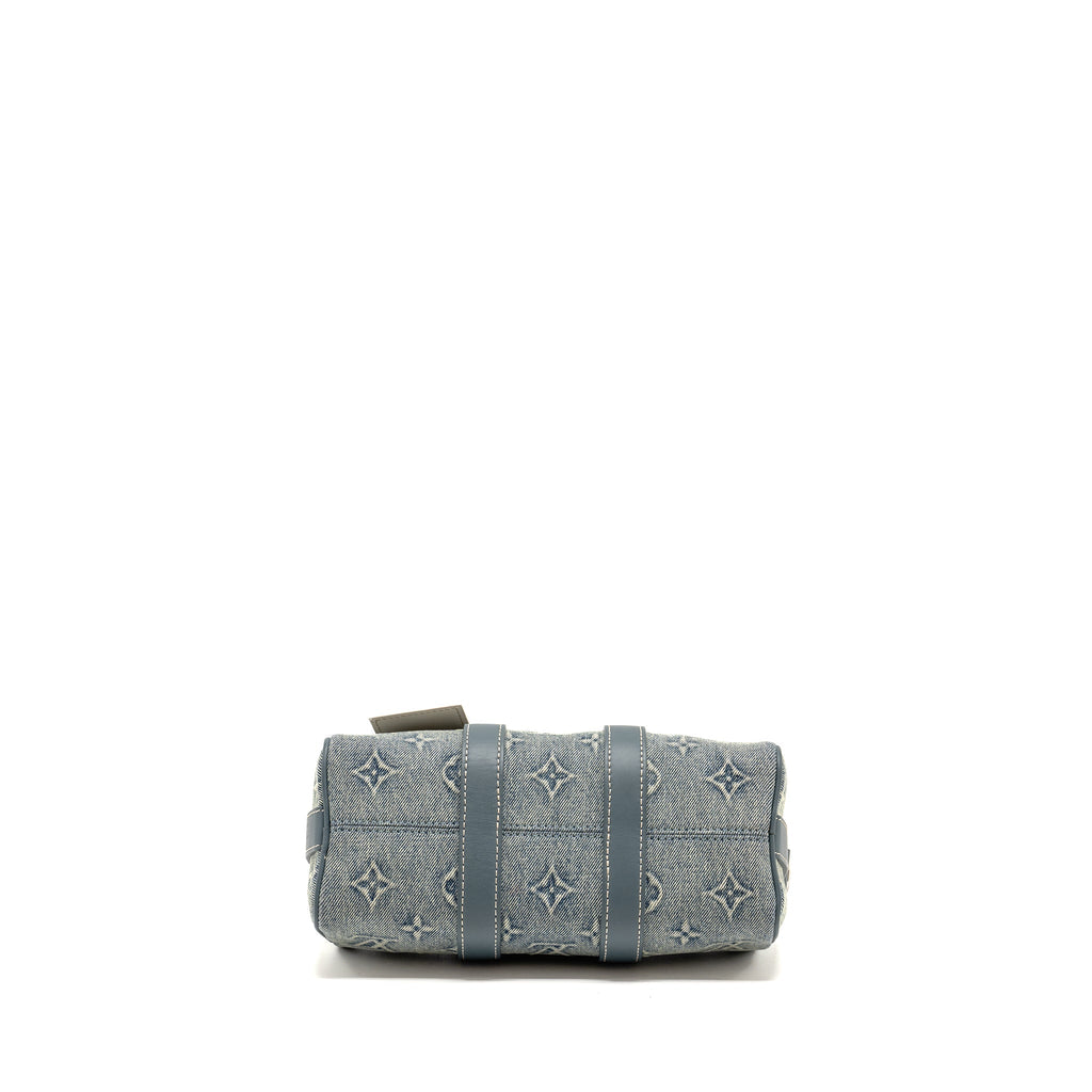 LOUIS VUITTON KEEPALL BANDOULIERE 25 WASHED DENIM CANVAS BLUE SHW