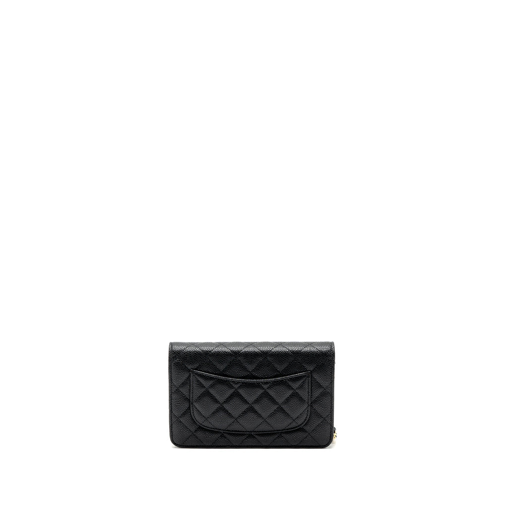 CHANEL CLASSIC WALLET ON CHAIN CAVIAR BLACK GHW