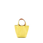 Hermes picotin 18 lock bag clemence / swift limoncello / orange SHW