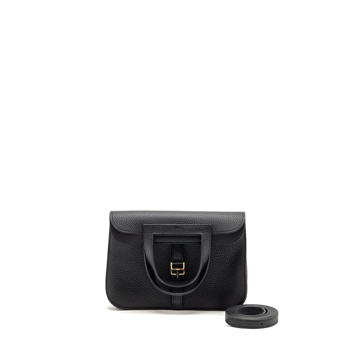 Hermes Halzan 25 Clemence Black GHW