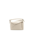 LOEWE SMALL PUZZLE BAG GRAINED CALFSKIN WHITE SHW