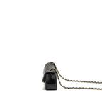 CHANEL MINI RECTANGULAR FLAP BAG LAMBSKIN BLACK LGHW (MICROCHIP)