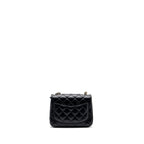 CHANEL CLASSIC MINI SQUARE FLAP BAG LAMBSKIN BLACK LGHW (MICROCHIP)
