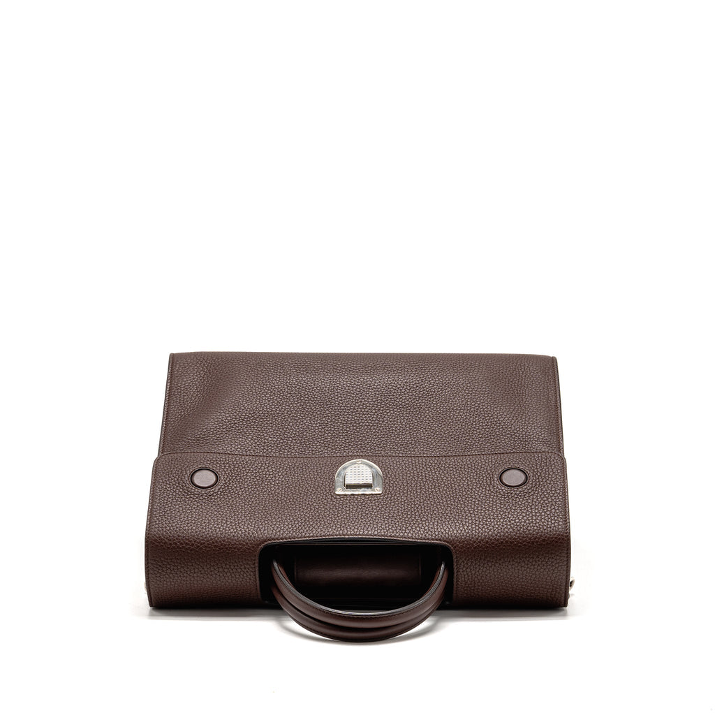 Dior Diorever Bag Pebbled Leather Dark Brown SHW