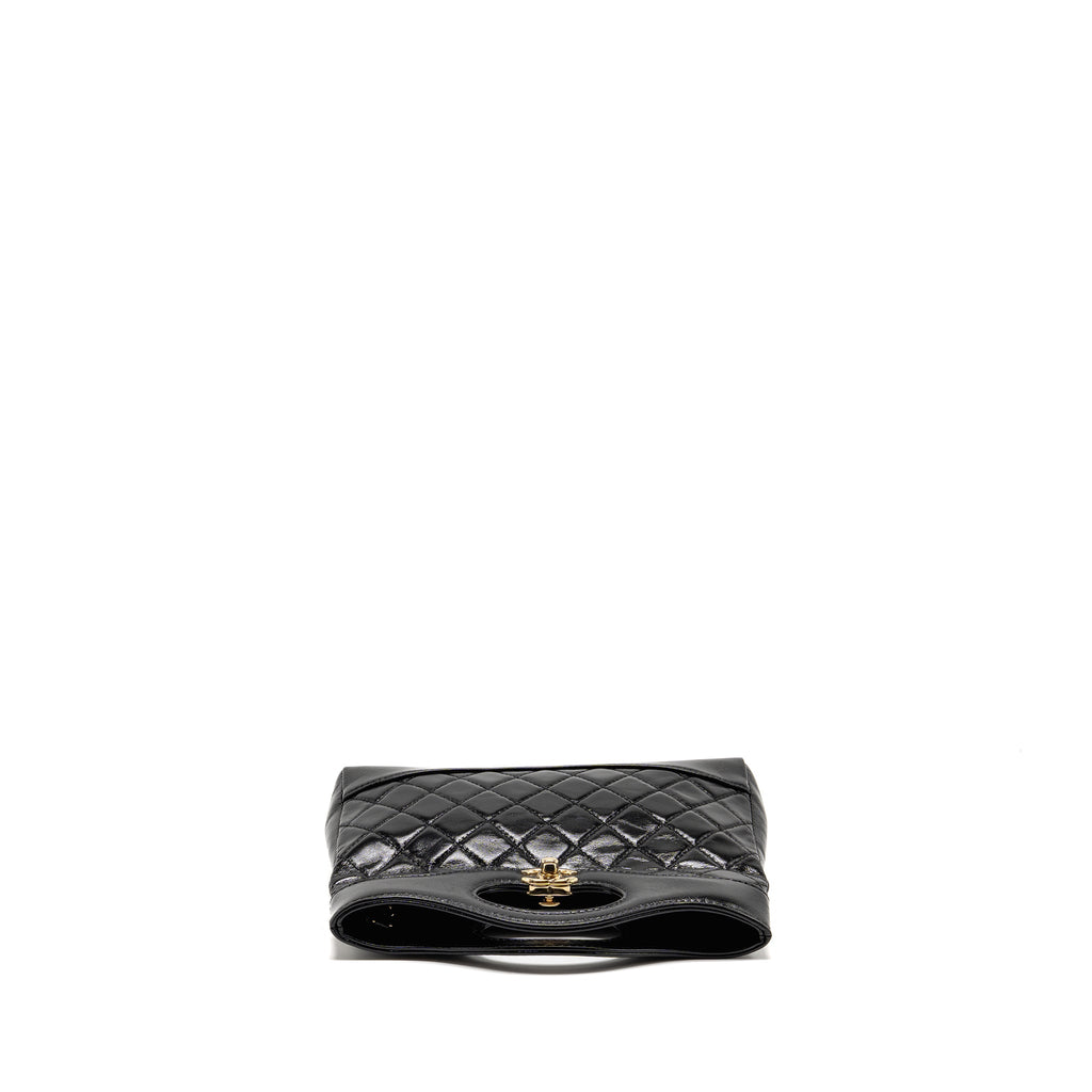 CHANEL MINI 31 BAG SHINY LAMBSKIN BLACK LGHW (MICROCHIP)