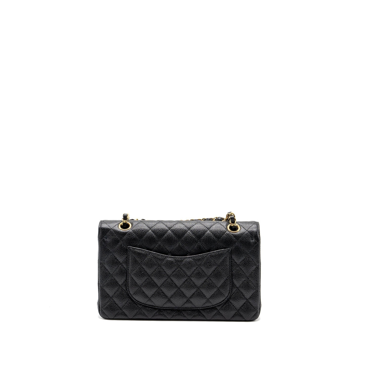 CHANEL MEDIUM CLASSIC DOUBLE FLAP BAG CAVIAR BLACK GHW