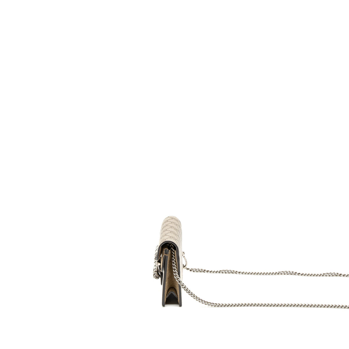 GUCCI DIONYSUS SUPER MINI BAG GG SUPREME/SUEDE BEIGE SHW