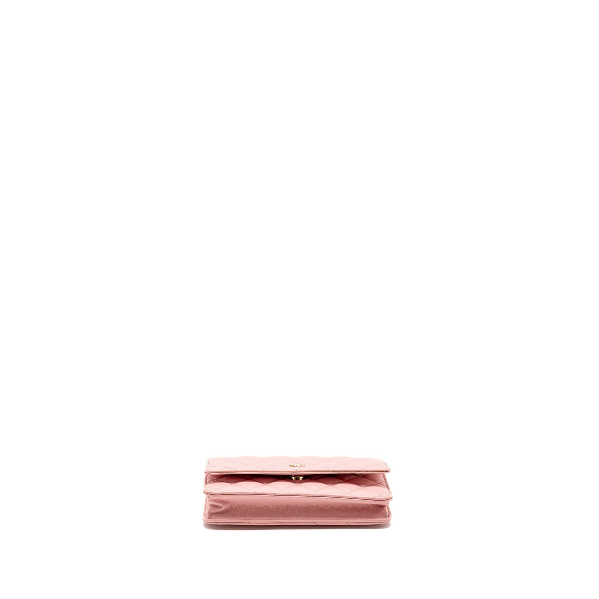 CHANEL CLASSIC WALLET ON CHAIN CAVIAR PINK LGHW (MICROCHIP)