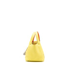 Hermes picotin 18 lock bag clemence / swift limoncello / orange SHW