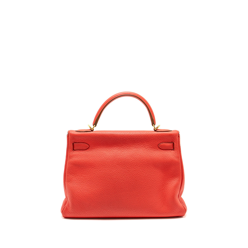Hermes Kelly 32 Clemence T5 Rose Jaipur GHW